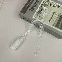 10碼/捲蕾絲飾邊 多色 光滑質感鏤空髮夾髮圈包裝 手作DIY花卉飾品包裝材料 - 鏤空 - 查看 13
