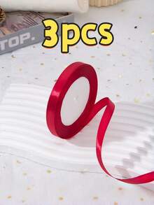 1 Roll Satin Ribbon, 1cm Wide 22m Long, Smooth Solid Color Fabric Ribbon, Suitable For Gift Wrapping, Wedding Bouquets, DIY Bows, Party And Cake Decoration - Multi-color - View 18