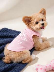 LUCKIE LABO 1 pieza Chaleco con gráfico "Little Miss Sassy", resistente a las pulgas, que reduce la pérdida de pelo, transpirable para gatos y perros de interior/exterior - Rosa - Ver 5