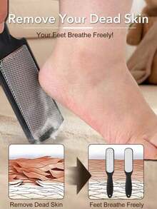 1pc Foot Brush/Foot File/Callus Remover/Hard Skin Remover/Stainless Steel Foot Brush/Foot Care Pedicure Tool - Black - View 4