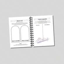French Responsibility Reflection Activity Journal, Accountability Prompts, Daily Actions, Choices, Feedback, Motivation Map, Commitment Pages, Personal Reflection Pages, Spiral Notebooks - A5 - View 4