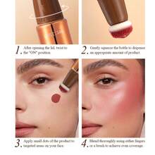 Julystar Liquid Beauty Wand 3-Piece Set, Liquid Blush + Highlighter + Contour 3-In-1, With Built-In Sponge Applicator, Watery And Lightweight Texture, Easy To Blend, Adheres Well Without Powderiness, Multiple Colors Available, Long-Lasting Wear; Easily Create Dimensional Atmosphere, Suitable For Daily, Party, Halloween, Christmas And Other Holiday Makeup, Simple Application Beginner-Friendly. - Multicolor - View 9