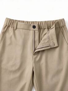 Women's Summer/Autumn Solid Color Multi-Pocket Cargo Pants, Straight Leg, Outdoor Sports Long Pants - Khaki - View 6