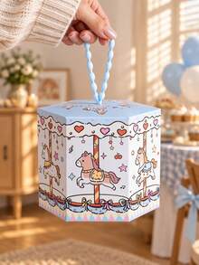 10pcs Creative Carousel Theme Wedding Favor Gift Boxes, Suitable For Newlyweds, New Parents And Party Planners; Perfect For Packaging Wedding Favors, Full Moon Celebration, First Birthday And Other Birthday Gifts - Multicolor - View 4