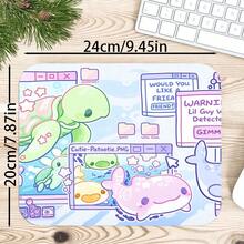 1pc Cute Kawaii Sea Creature Game UI Print Desk Mat, Decorative Makeup Mat, Nail Art Table Pad, Non-Slip Large Table Protector For Bedroom Vanity S/M/L/XL - View 6