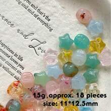 15g, 8mm/12mm Charm Gradient Acrylic Random Color Asymmetrical Beads, DIY Sweater Chain, Phone Chain, Flower Arrangement, Pet Crystal, Necklace Loose Beads Material, Suitable For Daily And Holiday Gifts - Multicolor - View 10