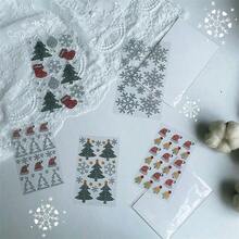 2/1pc Christmas Self-Adhesive Rhinestone Gem Stickers, Christmas Hat, Christmas Tree, Sock Shaped Crystal Stickers, DIY Face Nail Art Makeup Decoration, Holiday Party Handmade Decorative Stickers - Multicolor - View 8