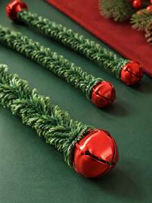 5pcs Christmas Decoration Hand-Woven Green Bell Garland Rope With Red Bells, Flexible, Suitable For Tree, Stair Railing, Fireplace Mantel, Doorway Decoration, Home Party DIY Holiday Decor, Festive Atmosphere Accent - Multiple Styles - View 9