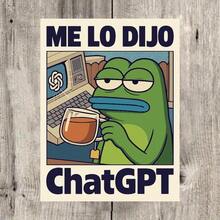 ME LO DIJO ChatGPT Sad Frog Retro Funny Poster, Interesting Study Room Decor Painting, Waterproof Vinyl Sticker - Durable Matte Surface, Self-Adhesive Bumper Sticker, Suitable For Cars, Windows, Laptops, Trucks, Water Bottles - Multi-Functional Durable Design, Car Sticker - one-size - View 13