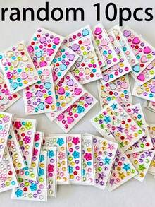 Sparkling Gem Stickers - Self-Adhesive Acrylic Gem Heart-Shaped Stickers For Valentine's Day. Can Be Used For Face Decorations, DIY Crafts, Music Festival Accessories, And More. These High-Quality, Easy-To-Apply Faux Rhinestone Stickers Are Ideal For Creative Projects And Perfect For Concert Decorations. - A - View 9