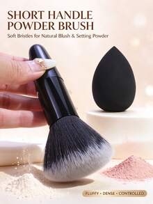 1pc Short Handle Multi-Function Makeup Brush, Powder Brush, Blush Brush, Portable Makeup Tool For Beginners - Multicolor - View 14