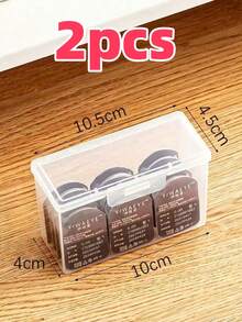 1/2pcs Daily Disposable Contact Lens Storage Box, Large Capacity Transparent Dust-Proof Storage Box - Clear - View 10