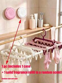Multi-Functional Folding Drying Rack, For Drying Socks, Underwear, Towels, Windproof Folding Hanger, Compact And Convenient Drying Rack - Random Color Sent - View 13
