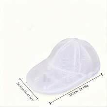 Washing Machine Hat Cleaning Cage For Baseball Caps, Mesh Bag Hat Washer For Laundry, Durable Hat Cleaning Protection Cage, Laundry Bag For Hats, Portable Home Dorm Travel Tool For Quick Hat Care, Ideal For Mother's Day And Father's Day - White - View 2