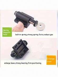 Push-To-Open Door Latch, Single Door Soft-Close Magnetic Touch Lock, Handle-Free, Suitable For Cabinet And Wardrobe Doors - 008-single Door - View 5