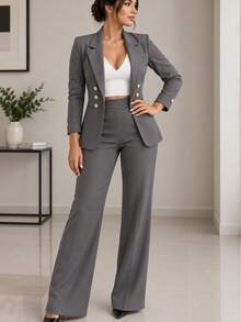 Women Suit Sets - Dark Grey - View 6