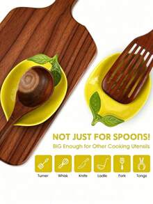 1/2 Pcs. Lemon Yellow Ceramic Spoon Rest - Ceramic Spoon Holder, Suitable For Stove Top, Elegant Kitchen Utensil Storage, Heat-Resistant Tableware Tray, Countertop , Dishwasher , Ideal Gift For Wedding, Housewarming And Other Occasions. - Multicolor - View 5