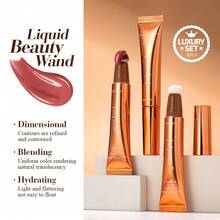Julystar Liquid Beauty Wand 3-Piece Set, Liquid Blush + Highlighter + Contour 3-In-1, With Built-In Sponge Applicator, Watery And Lightweight Texture, Easy To Blend, Adheres Well Without Powderiness, Multiple Colors Available, Long-Lasting Wear; Easily Create Dimensional Atmosphere, Suitable For Daily, Party, Halloween, Christmas And Other Holiday Makeup, Simple Application Beginner-Friendly. - Multicolor - View 7