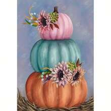 1PC DIY 5D Diamond Painting Kit Pumpkin Pattern - Round Full Diamond Art Mosaic Craft, Home Wall Decor, Unframed - No Frame - View 9