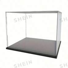 1pc Transparent Acrylic Display Box, Multiple Sizes, Plastic Assembled Dust-Proof Display Case With Matte Black Base, Suitable For Action Figures, Collectibles, Souvenirs, Statues And Models - 1PC - View 5