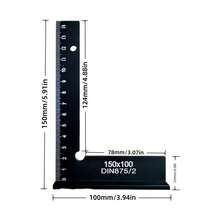 L-Shaped Right Angle Woodworking Ruler, Woodworking Protractor, Aluminum Alloy Marking Ruler, Metric Oblique Angle Ruler, Height Measuring Tool, Precision Marking Tool, Used For Measuring And Marking - L-shaped - View 2