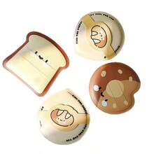 1pc Random Style Cotton Candy Powder Puff, Cartoon Bread Shaped, Dry & Wet Dual-Use Cushion Powder Puff, Non-Absorbent, Soft & Adherent, Even Makeup Application, Practical Makeup Tool - Multicolor - View 4