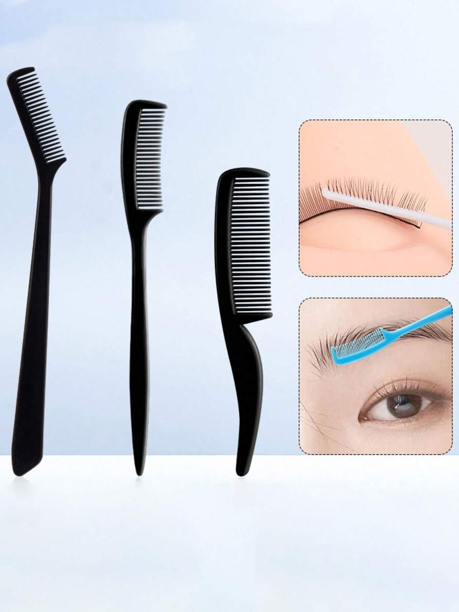 Eyebrow Comb Eyelash Comb Portable Mini Comb, Makeup Mini Tool, Dual-Use Eyebrow And Eyelash Comb, Eyelash Tool Eyelash Comb, Eyelash Grooming, Eyebrow Trimming, Hair Care - Multicolor - View 1