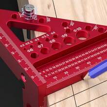 Woodworking Square Protractor, Aluminum Alloy Marking Ruler, Woodworking Multi Angle Measuring Ruler, Oblique Triangle Ruler, High-Precision Layout Tool Suitable For Engineers And Carpenters, Suitable For DIY Woodworking - Multi-angle - View 4