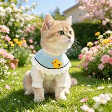6pcs Cartoon Duck Pet Bibs, Soft Cute Dog & Cat Drool Towels, Photo Props, Essential Pet Outfit, Suitable For Dogs And Cats - Multicolor - View 6