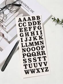 1pc Silver Rhinestone English Letter Decorative Stickers, Colorful English Letter Diamond 3D Stickers, Full Set Of 26 Hollow Rhinestone Letters With Tweezers, Self-Adhesive Backing, Phone Decoration Stickers, Laptop Decoration Stickers, Compatible With Phone Cases, Earphone Boxes, Tablets, Laptops, Headphone Shell Decoration Stickers - Letter Design - View 14