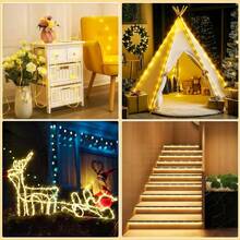 8 Modes Solar LED String Lights - 50/100/200/300 LED Beads, Flexible Waterproof Light String, Suitable For Garden, Wedding, Christmas And Halloween Decoration, Multi-Color Hanging Solar Outdoor Lighting - Solar Tube Light - View 8