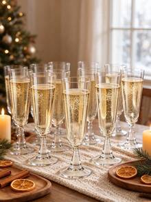 22/11/6/1pc 5.5oz Plastic Champagne Flutes, Reusable, Modern & Elegant, Suitable For Weddings, Parties, Birthdays, New Year - Random Styles - View 2