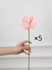 1件/3件/5件 人造紅色棕櫚百合花（粉色）適用於婚禮、辦公室、派對、飯店、居家桌面裝飾 - 粉色 - 查看 10