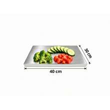 1pc Luxury 304 Stainless Steel Cutting Board, Durable & Mold-Resistant, Essential Kitchen Tool For Home Cooks & Cooking Enthusiasts, Suitable For Cutting Meat, Cheese, Cold Cuts, Bread, Vegetables & Fruits, Home Gift - Gold - View 14