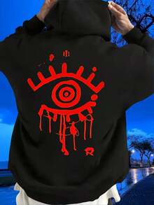 Álbum 111XPANTIA Fuerza Regida Graffiti Sudadera con capucha de hip hop para hombre 2026 - Sudadera de invierno gruesa, tejido de punto, sudadera informal negra para hombre para clima frío, - Negra5 - Ver 2