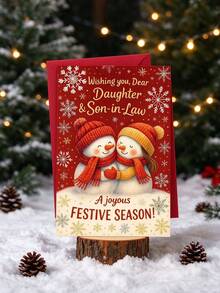 6/2pcs/Set Humor Santa Christmas Greeting Card With Envelope - Amusing Raunchy Santa Text Card For Christmas Occasions, Sending Edgy Holiday Greetings, Great For Buddies & Adults - Christmas Snowman Style - View 7
