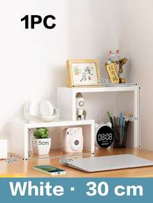 1PC Minimalist Multi-Tier Storage Rack – Creative Extendable Stepwise Desktop Storage Organizer, Ideal For Living Room & Bedroom Display, And Multi-Functional Desk Organization Rack - Multicolor - View 9