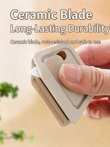 1pc Magnetic Ceramic Utility Knife, Auto-Retractable Safety Package Opener, Mini Portable Cardboard Cutting Knife, Anti-Cut Hand Express Parcel Unboxing Tool - Magnetic Ceramic Blade Starter Knife - View 4