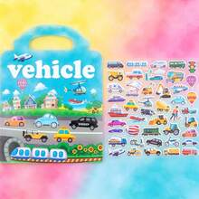 Reusable Sticker Book, Early Education Stickers For Children, Quiet Sticker Book, Multiple Scenes, Suitable For Christmas, New Year Gifts, Reading Stickers, Quiet Book, Children's Christmas Stickers, Sticker Book - Multicolor - View 3