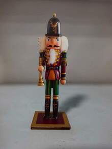 1pc 18CM Wooden Nutcracker Soldier Puppet Figurine, Vintage Christmas Decor Ornament, Ready Stock - 1PC - View 9