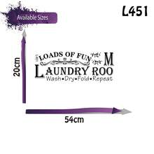 1pc Funny Laundry Room Wall Sticker Wash Dry Fold Repeat Dirty Again Wall Decals For Washroom Laundromat Home Wall Decor - Laundry Room - View 7