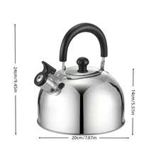 2.5L Whistling Kettle, Large Capacity Stainless Steel Tea Kettle With Whistle Alert, Suitable For Outdoor And Daily Use - Multicolor - View 11