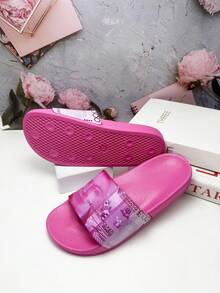 2026 New INS Fashion Women's Slippers, High Elastic Rubber Sole, Versatile Comfortable Commuting Lightweight All-Season Wear-Resistant Casual Walking Shock-Absorbing Slippers - Magenta - View 12