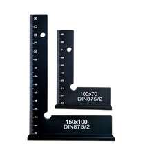 L-Shaped Woodworking Angle Ruler, Aluminum Alloy Marking Ruler, Woodworking Right Angle Protractor, Precision Marking Tool, Height Measuring Tool, Metric Oblique Angle Ruler, Used For Measuring And Marking - L-shaped - View 3