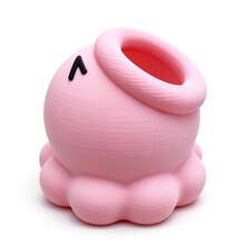 Ins Cartoon Cute 3D Printed Octopus Pen Holder, Round Adorable Stationery Storage Box, Highly Attractive Fun Desktop Organizer Decor For Girls' Bedroom Desk - Pink - View 8