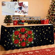 A 2D Flat Table Skirt, A Versatile Christmas Table Skirt Suitable For Various Occasions, Restaurants, Indoor/Outdoor Use, With Various Styles And Sizes To Choose From - 10 - View 2