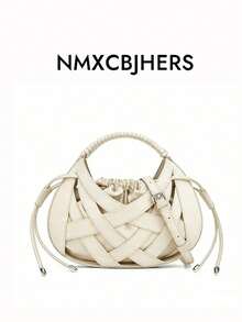 New Spring/Summer Hollow-Out Decor Bag With Inner Pocket, Unique Birdnest Design Women Shoulder Crossbody Handbag, High-Quality - Beige - View 1