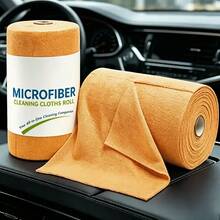 50-Piece Bright Orange Extra-Large Roll Dishwashing Sponge, Tear-Off Microfiber Towel, Kitchen Cloth, Tea Towel – Convenient And Easy To Use, Reusable, Machine Washable, Leaves No Water Stains, Super Absorbent Wipe For Cars, Home, Garage, Or Store, - Multicolor - View 1