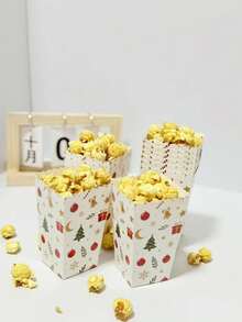 48/24/12/1 Pc Multi‑Size Paper Popcorn Boxes, Popcorn Holders For Party, Birthday Party Favor Decor Supplies - Multicolor - View 4