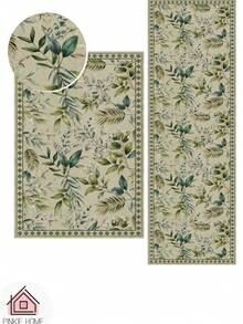 Pinkie Home - 1pc Vintage Floral Print Living Room Rug Area Rug/Carpet/Bath Mat, Suitable For Bathroom, Kitchen, Entryway, Hallway, Bedside, Living Room, Bedroom, Machine Washable Rug, Home Decor - Green - View 7